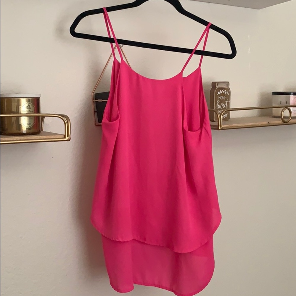 Hot Pink Layered Top